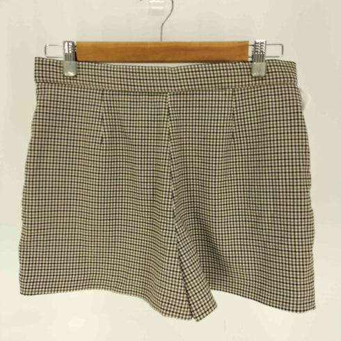 ザラ ZARA レーヨン混 チェック ショート パンツ レディース M