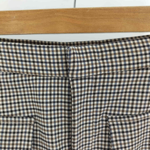 ザラ ZARA レーヨン混 チェック ショート パンツ レディース M