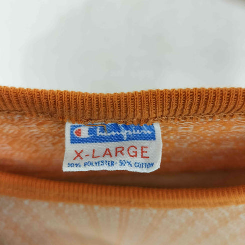 チャンピオン Champion 総柄 バータグ クルーネックTシャツ メンズ