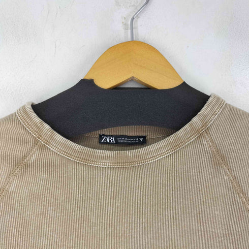 ザラ ZARA WASHED EFFECT RIBBED T-SHIRT レディース US M