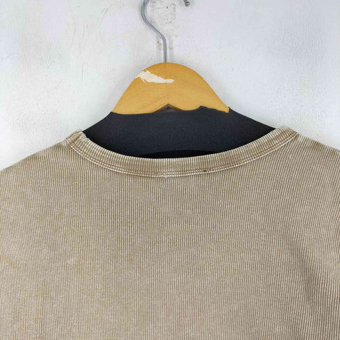 ザラ ZARA WASHED EFFECT RIBBED T-SHIRT レディース US M