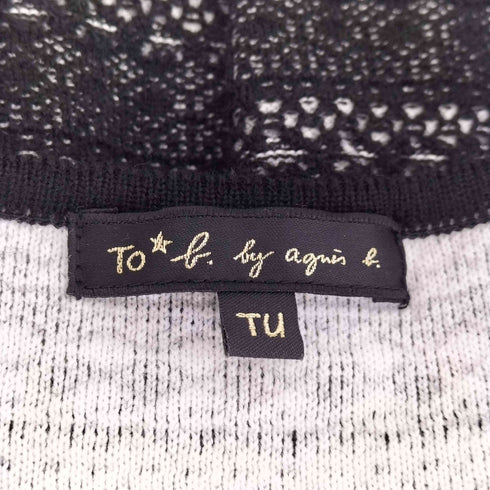 トゥービーバイアニエスベー To b. by agnes b. レース 半袖 ニット ミニワンピース レディース TU