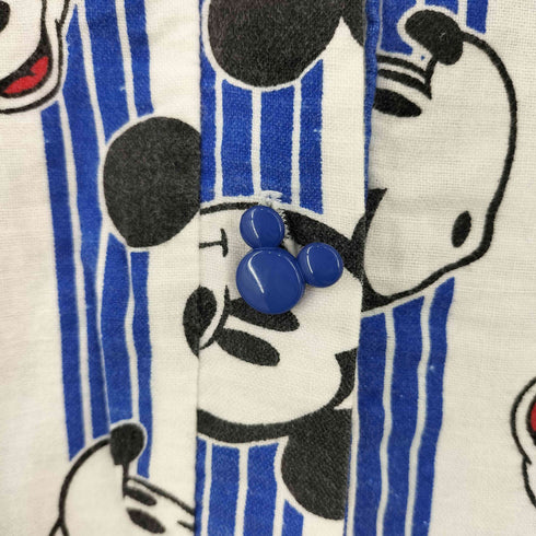 90s キャラクター オールオーバープリント ハーフボタンプルオーバー メンズ import:M