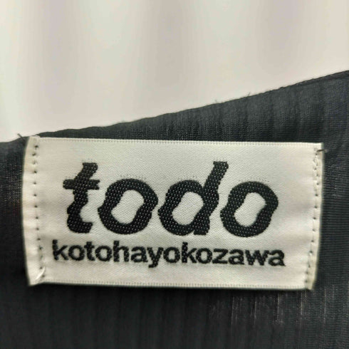 トゥードゥーコトハヨコザワ todo kotoha yokozawa フリルデザイン プリーツワンピース レディース