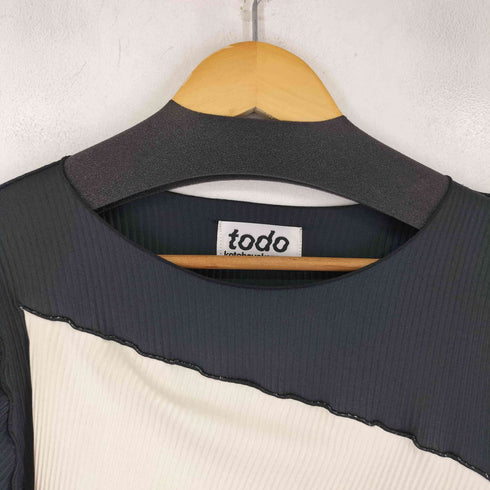 トゥードゥーコトハヨコザワ todo kotoha yokozawa フリルデザイン プリーツワンピース レディース