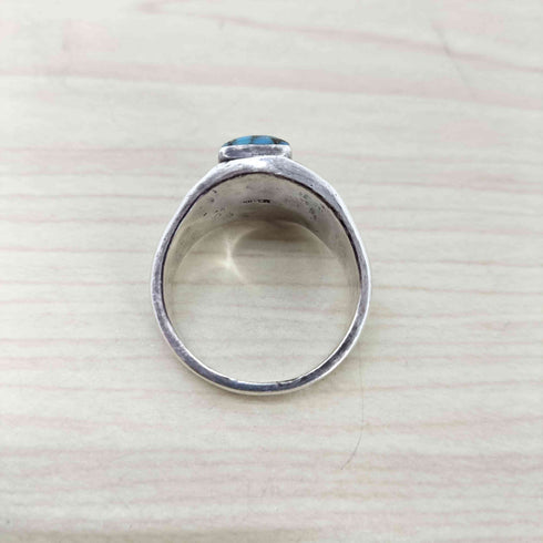 インディアンジュエリー INDIAN JEWELRY 925刻印 ターコイズリング メンズ 24号