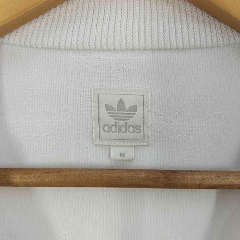 アディダス adidas 白タグ トレフォイルロゴ 総柄 リブ3ライン ドラックジャージ トラックジャケット レディース JPN:M