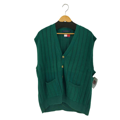トミーヒルフィガー TOMMY HILFIGER インド製 ニットカーディガンベスト メンズ JPN:L