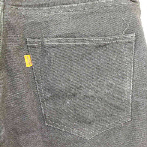 サニーサイダー SUNNY SIDER ジッパーフライ 後染めブラックデニムパンツ UNIVERSAL ZIPPER メンズ