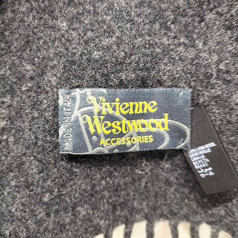 ヴィヴィアンウエストウッドアクセサリー Vivienne Westwood Accessories ロゴ刺繍ウールマフラー レディース
