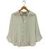 ザラ ZARA クレープ素材 ターンアップスリーブシャツ レディース import:M