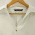 ザラ ZARA クレープ素材 ターンアップスリーブシャツ レディース import:M