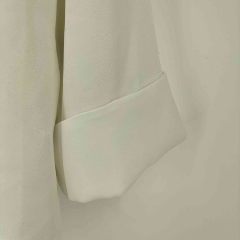 ザラ ZARA クレープ素材 ターンアップスリーブシャツ レディース import:M