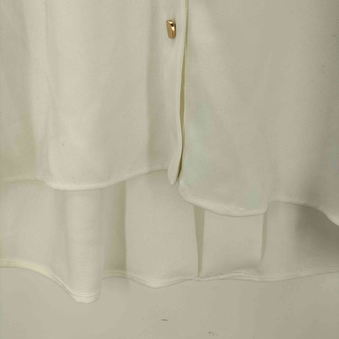ザラ ZARA クレープ素材 ターンアップスリーブシャツ レディース import:M