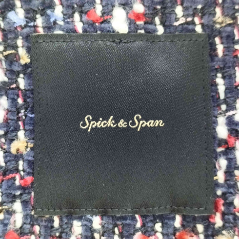 スピックアンドスパン Spick and Span ツィードノーカラージャケット レディース