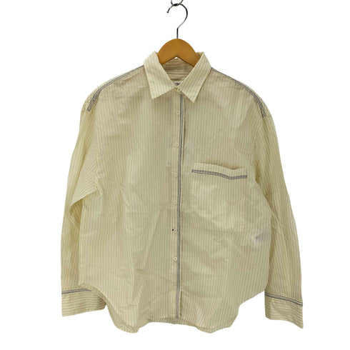 ザラ ZARA ステッチデザインストライプシャツ レディース import:M