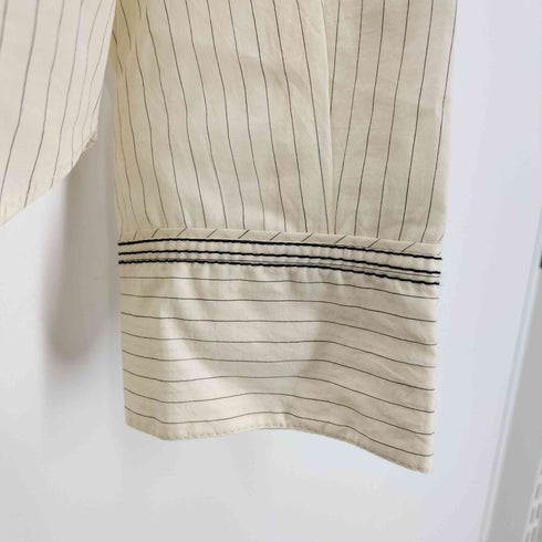 ザラ ZARA ステッチデザインストライプシャツ レディース import:M