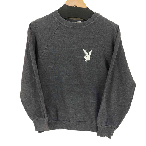 プレイボーイ PLAYBOY USA製 ワンポイントロゴ ラグランスウェット レディース JPN:M