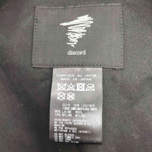 ディスコードヨウジヤマモト discord Yohji Yamamoto 24AW INFINITE インフィニット ハングトゥース 千鳥格子 切替 レザー トートバッグ メンズ