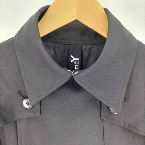 グラウンドワイヨウジヤマモト Ground Y Yohji Yamamoto WOOL POLYESTER GABARDINE JUMBO CAPE CLOAK ウール ポリ ギャバジン ジャンボ ケープ クローク マント メンズ JPN:3
