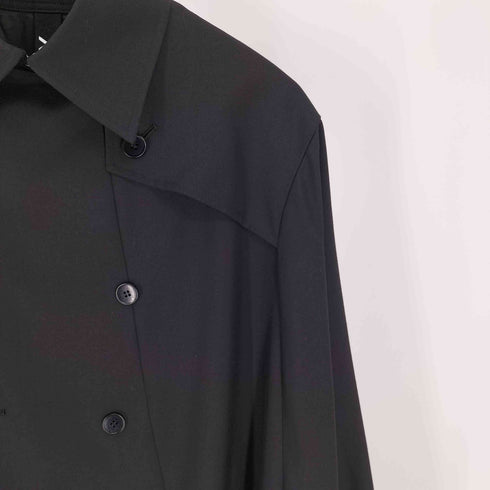 グラウンドワイヨウジヤマモト Ground Y Yohji Yamamoto WOOL POLYESTER GABARDINE JUMBO CAPE CLOAK ウール ポリ ギャバジン ジャンボ ケープ クローク マント メンズ JPN:3