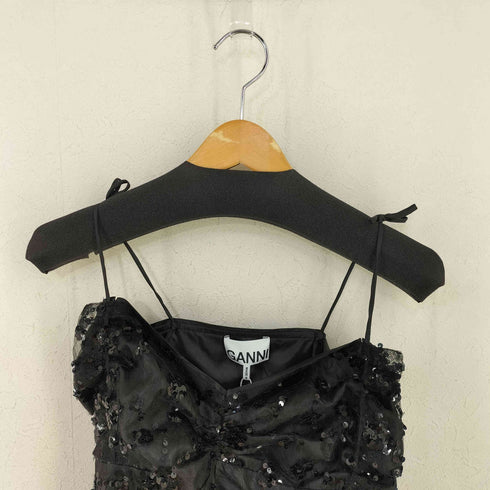 ガニー Ganni 24SS スパンコールキャミソールワンピース レディース EUR:38