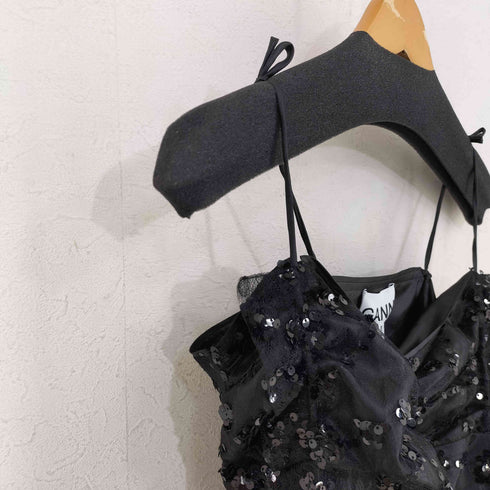 ガニー Ganni 24SS スパンコールキャミソールワンピース レディース EUR:38