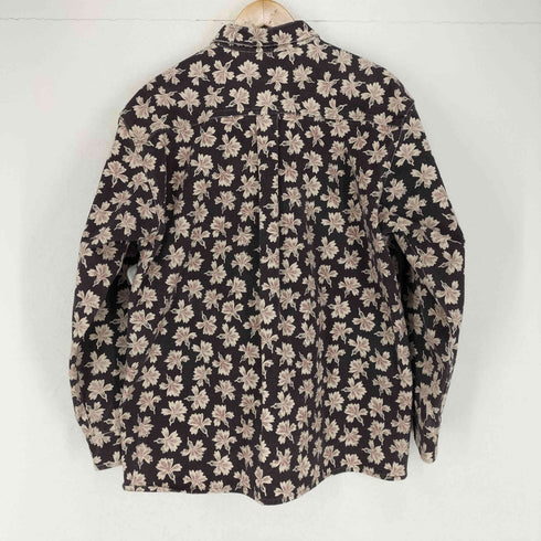 シーピーカンパニー C.P.COMPANY 80S~ 花柄 ロゴ刺繍ヘビーコットンシャツ メンズ 160
