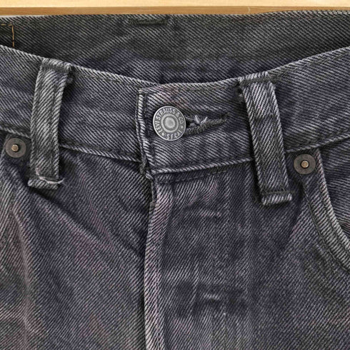 リーバイス Levis 501 後染め ボタンフライ ブラック デニムパンツ レディース W28 L32
