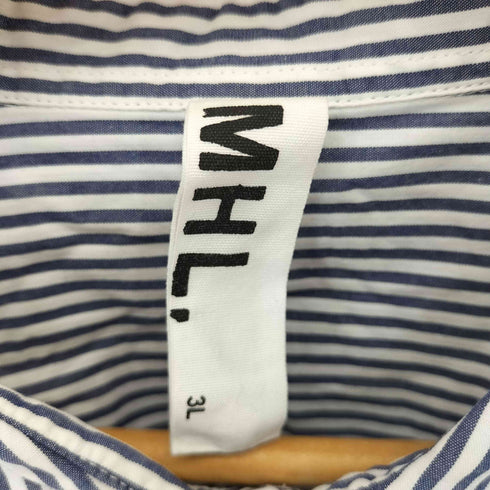 エムエイチエル MHL. コットンストライプシャツ メンズ 3L