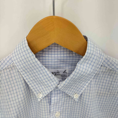 アニエスベーオム Agnes b.homme チェックボタンダウンシャツ メンズ