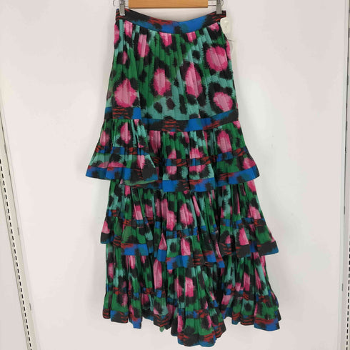 エイチアンドエム H&M レオパード柄 フリルスカート レディース EUR:38