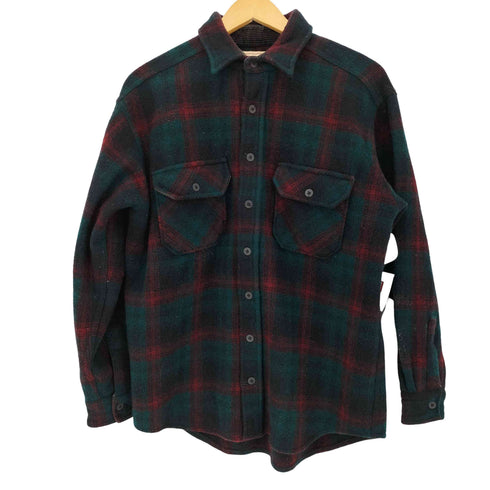 ウールリッチ WOOLRICH 90S MADE IN USA ウールシャドーチェックシャツ メンズ import:L
