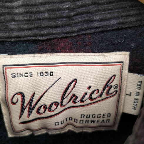 ウールリッチ WOOLRICH 90S MADE IN USA ウールシャドーチェックシャツ メンズ import:L
