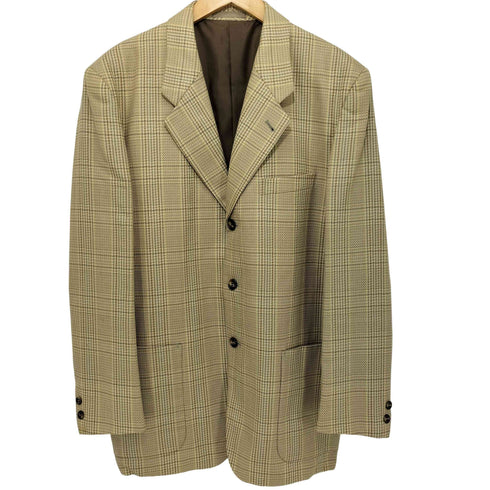 ジュンメン JUN MEN 90S テーラードジャケット 千鳥格子 シングル 3B メンズ import:L