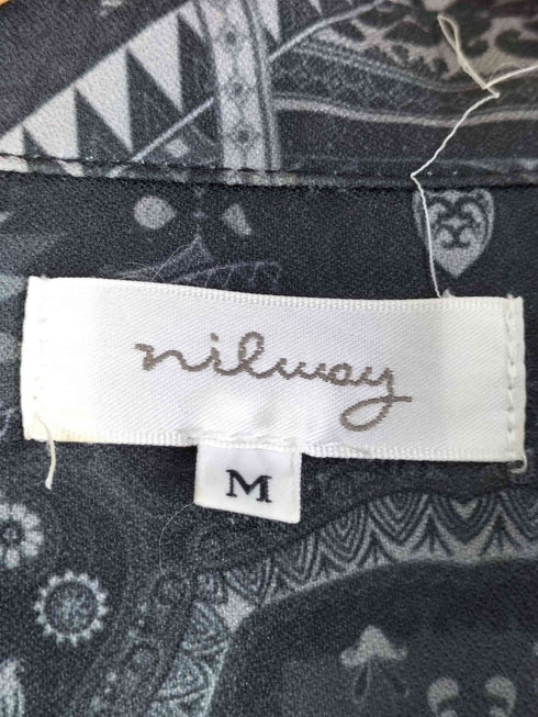 ニルウェイ Nilway ヨーロピアン古着 総柄長袖オーバーサイズシャツ メンズ JPN:M