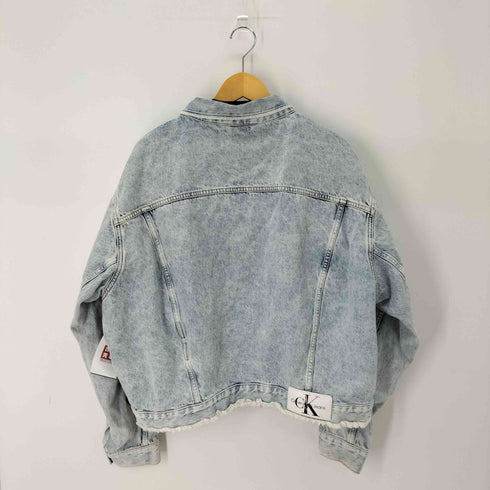カルバンクラインジーンズ Calvin Klein Jeans 23SS ボクシ―デニムジャケットロゴパッチケミカルウォッシュデニムジャケット メンズ JPN:L