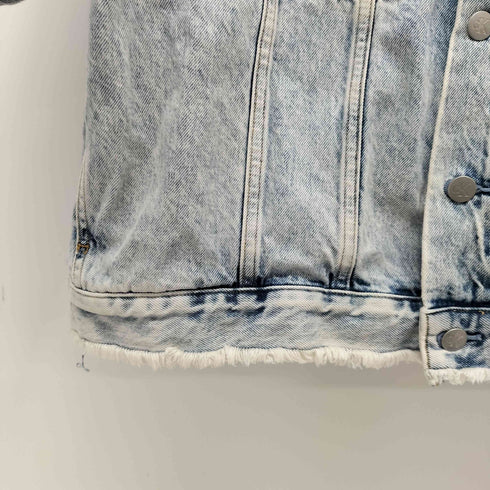 カルバンクラインジーンズ Calvin Klein Jeans 23SS ボクシ―デニムジャケットロゴパッチケミカルウォッシュデニムジャケット メンズ JPN:L