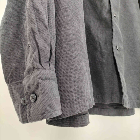 クラフトアンドバロー Croft&Barrow エンボス ポリ L/S シャツ オーバーサイズ メンズ import:XL