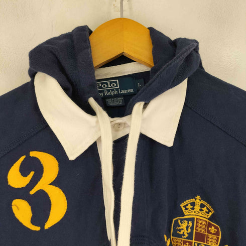 ポロバイラルフローレン Polo by RALPH LAUREN 刺繍 ナンバリング ポロパーカー メンズ JPN:L