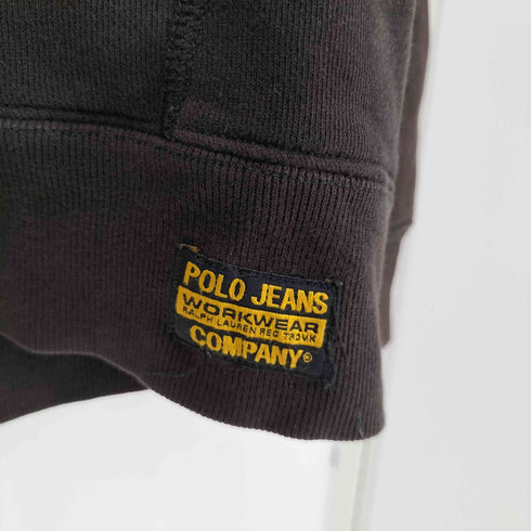 ポロジーンズ RL POLO JEANS CO. ロゴプリント 裏地サーマル プルオーバーパーカー ダブルフェイス メンズ JPN:L