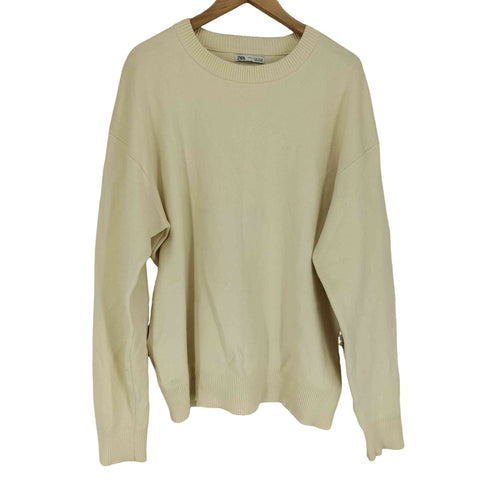 ザラ ZARA クルーネック レーヨンニット セーター メンズ XL