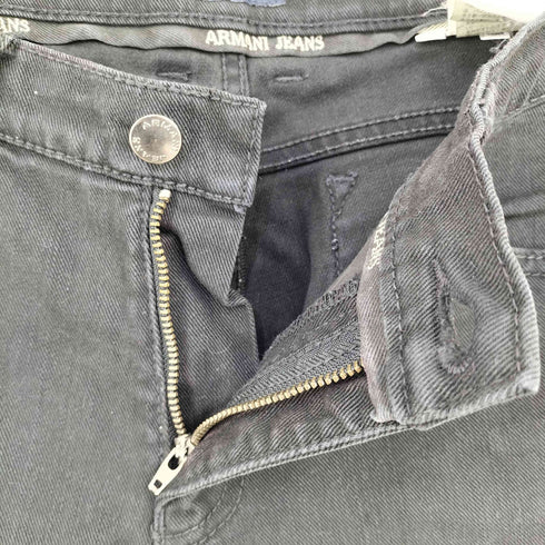 アルマーニジーンズ ARMANI JEANS メタルロゴ ジッパーフライ ストレートデニムパンツ メンズ 29