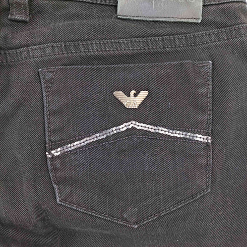 アルマーニジーンズ ARMANI JEANS メタルロゴ ジッパーフライ ストレートデニムパンツ メンズ 29