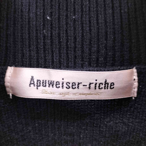 アプワイザーリッシェ Apuweiser riche ショートニットアシメチュニック レディース JPN:2