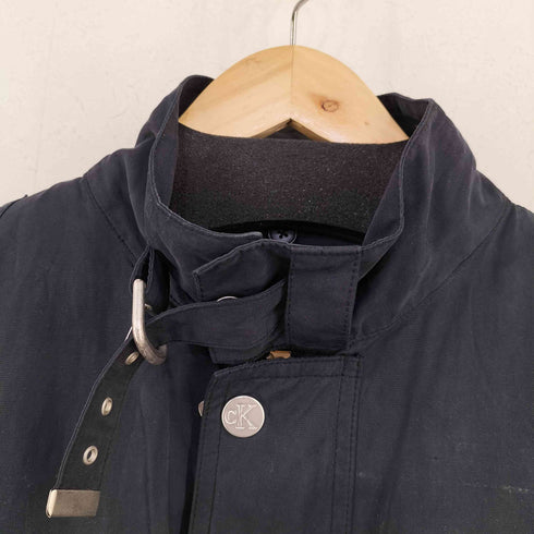 シーケーカルバンクライン ck Calvin Klein ダウンライナー付き マルチポケットジャケット ネックベルト メンズ import:L