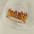 スラッシャーマガジン THRASHER MAGAZINE ファイヤーパターンロゴ刺繍 6パネルキャップ レディース FREE
