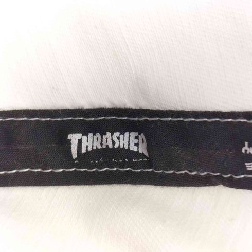 スラッシャーマガジン THRASHER MAGAZINE ファイヤーパターンロゴ刺繍 6パネルキャップ レディース FREE