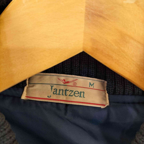 ジャンセン jantzen 90-00S 袖レザー メルトンウール ワッペン スタジャン メンズ import:M