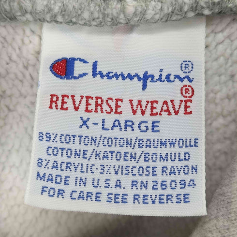 チャンピオン Champion 90s USA製 REVERSE WEAVE 目無し プルオーバーパーカー メンズ JPN:XL